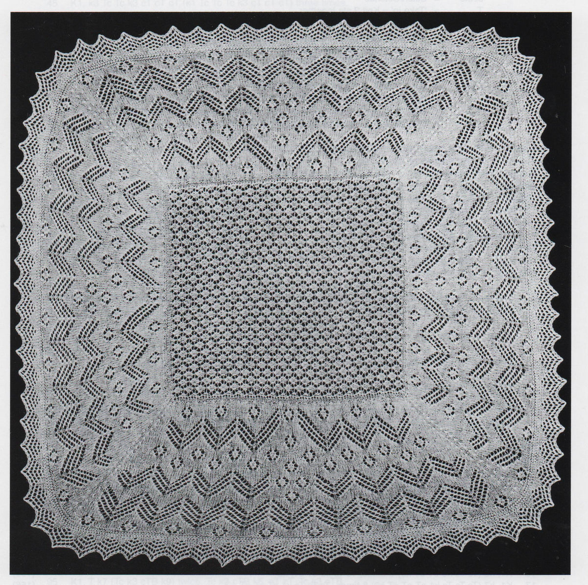 My Weekly Baby Knits Shawl L252 pattern